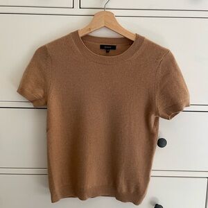Quince Mongolian Cashmere Tee, Camel, S